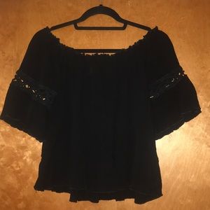 Black OTS Top